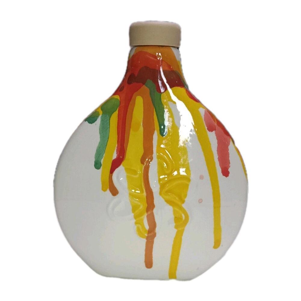 Deruta Ceramics 6” Olive Oil Flask, Made Italy Signed Silvi Sabina Sapori Drip